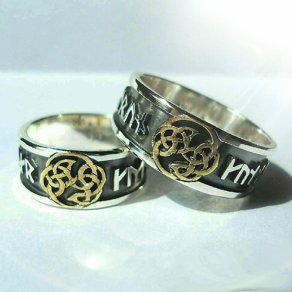 eheringe-keltischer-knoten-silber-gold-runen